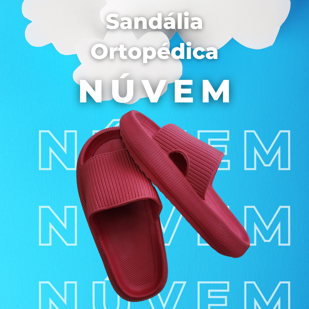 Sandália Ortopédica Fly Feet - Nuvem - Ortophauher ( VERMELHO) 34/35