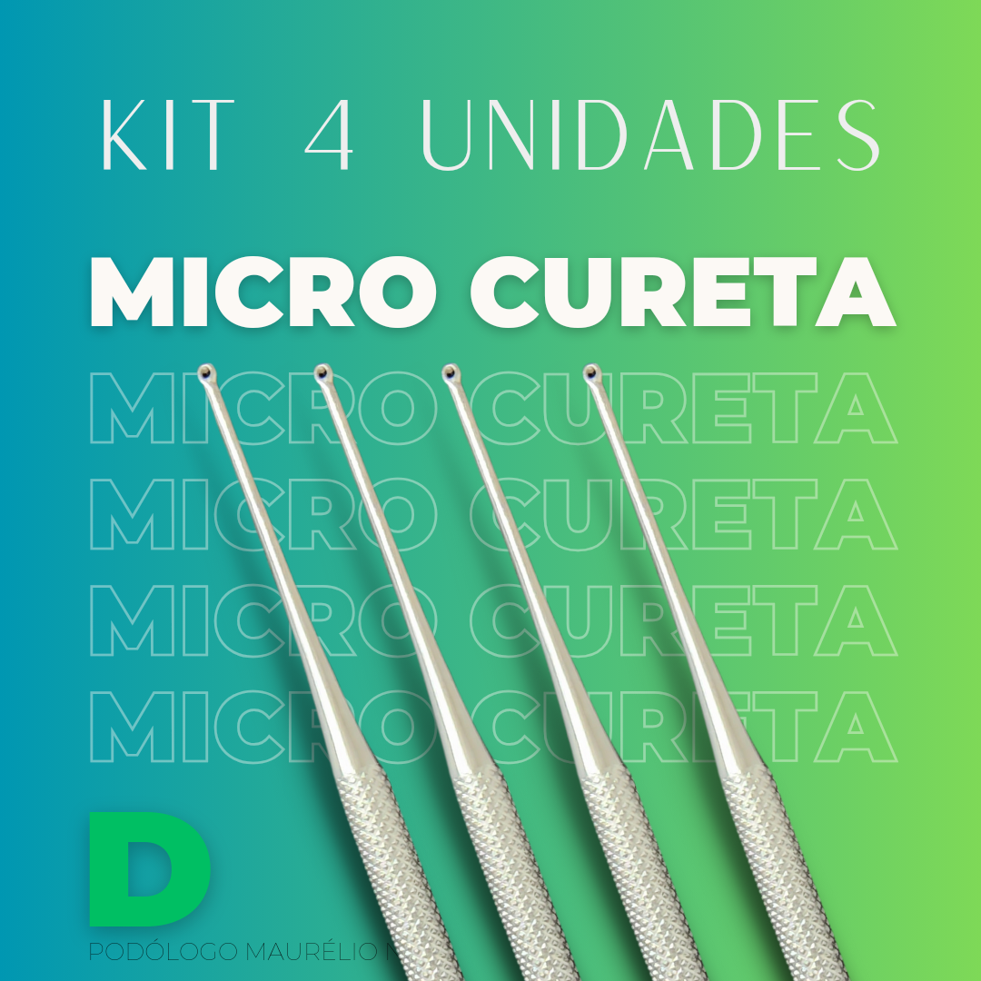KIT 4 MICRO CURETA MODIFICADA - 261 D - PARA PÉS DIABÉTICOS (SUPER OFERTA)
