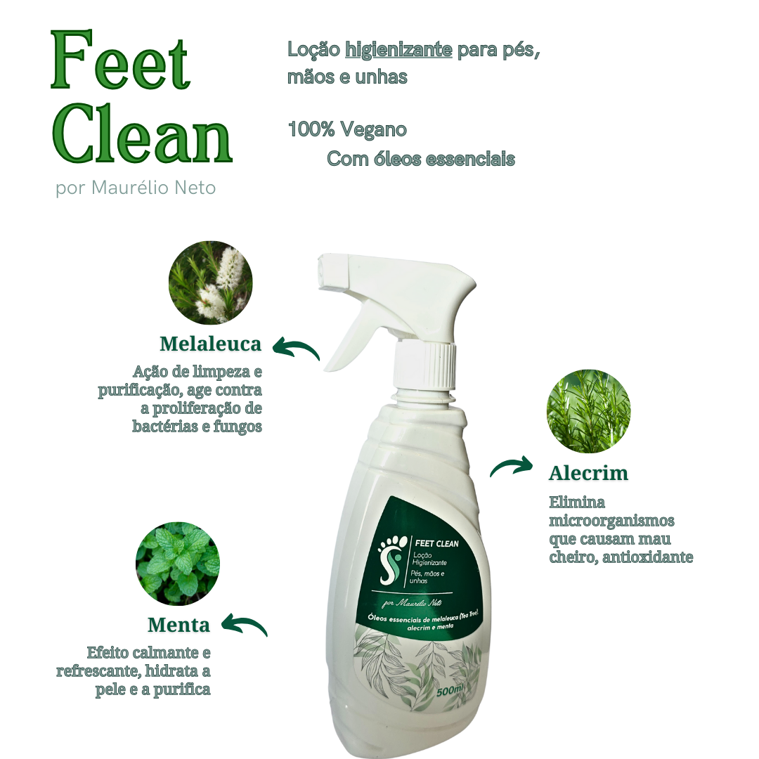 FEET CLEAN (LOÇÃO) 500 ML (2) UNIDADES
