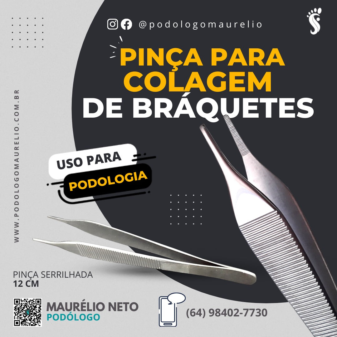 PINÇA ADSON SERRILHADA PARA COLAGEM DE BRACKET THIMON