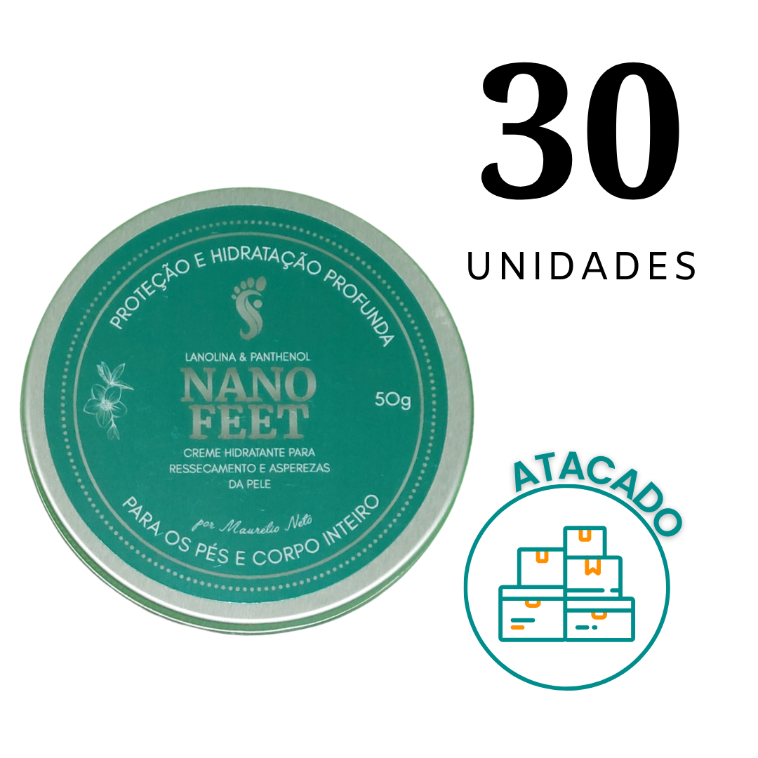 KIT NANOFEET CREME PARA RACHADURAS E RESSECAMENTOS (30) UNIDADES