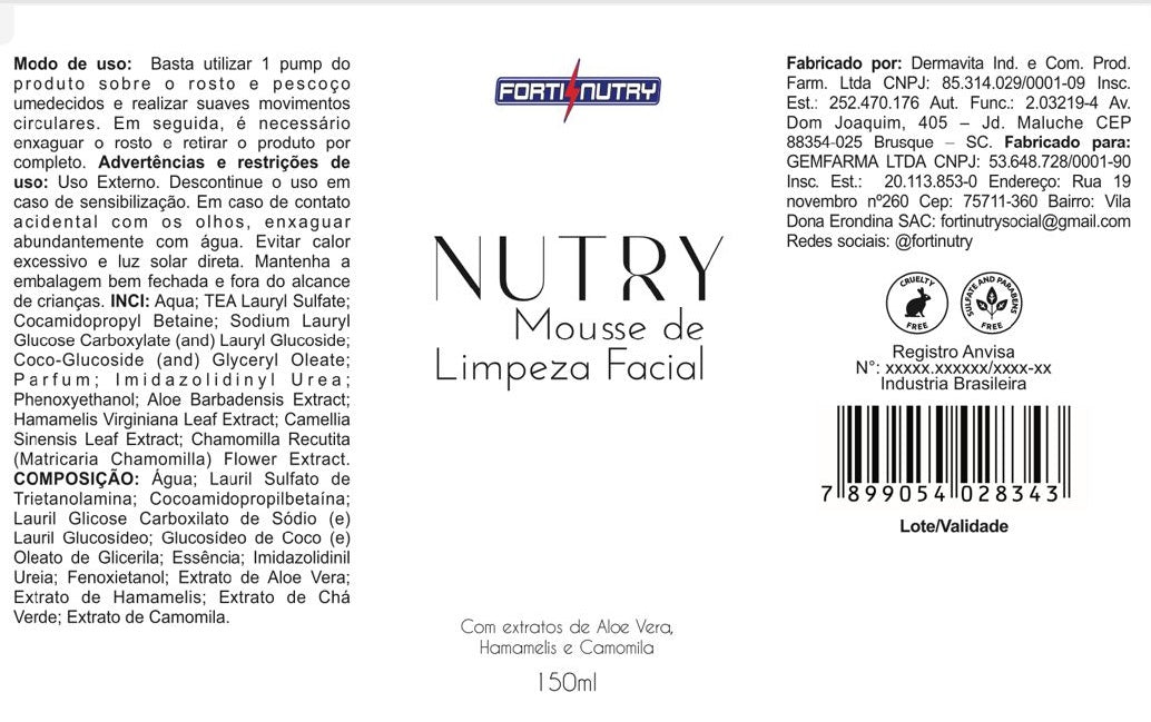 MOUSE DE LIMPEZA FACIAL 150 ML