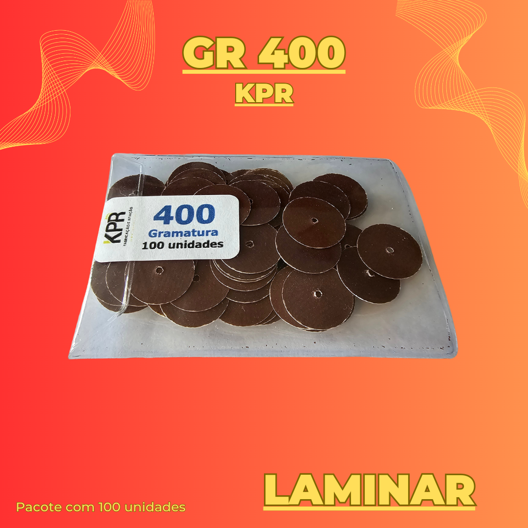 Lixa Laminar (GR 400) Kpr - Pacote com 100 unidades