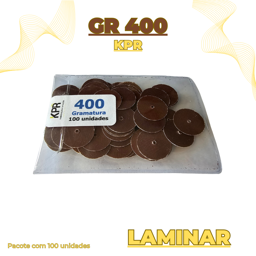 LIXA LAMINAR (GRAMATURA 400) PACOTE COM 100 UNIDADES KPR