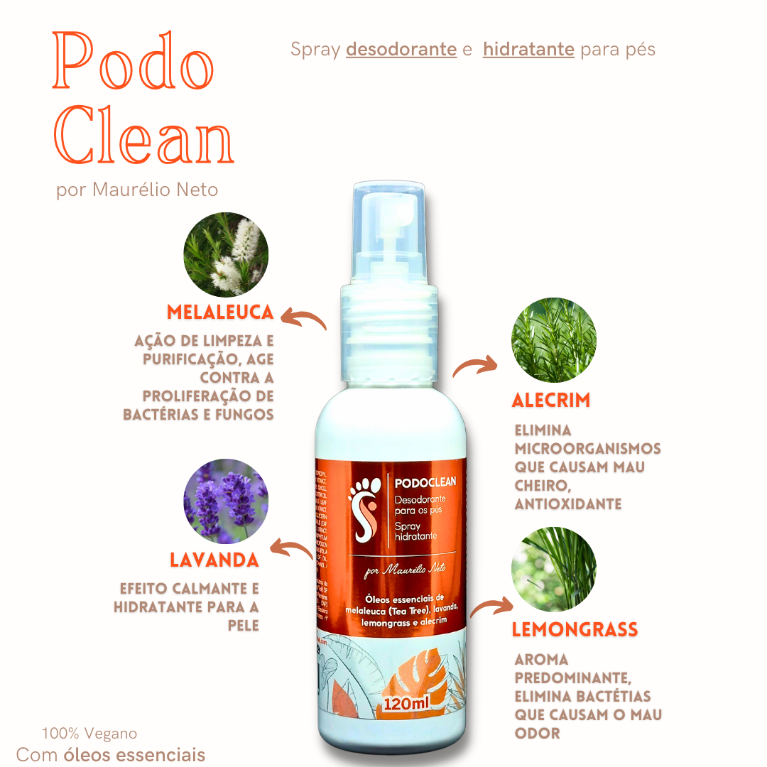 PODOCLEAN DESODORANTE PARA OS PÉS E CALÇADOS 120 ML