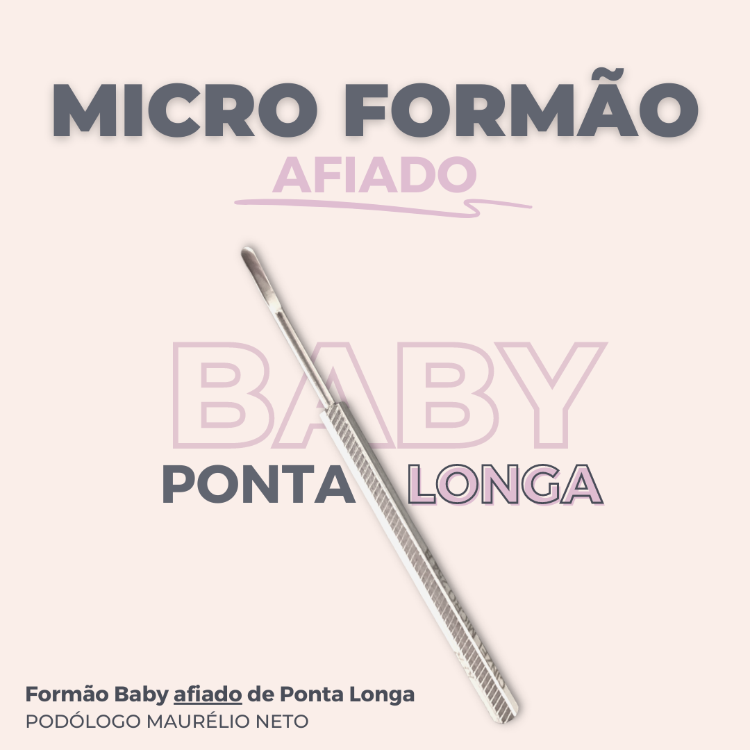 Kit de Podopediatria e Procedimentos Delicados Baby cuto, baby ponta alongada e cureta infantil