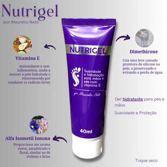 Nutrigel - Gel Hidratante para Mãos e Pés - Podólogo Maurélio Neto