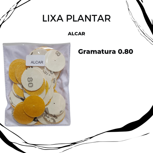 Lixa plantar (GR 0.80) Alcar - Pacote com 100 unidades