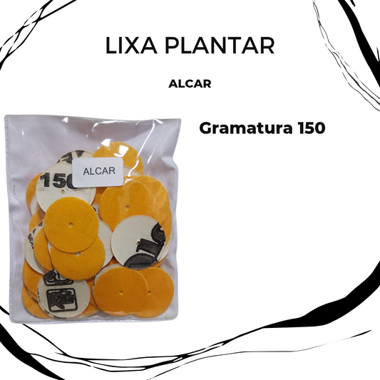 Lixa plantar (GR 150) Alcar - Pacote com 100 unidades