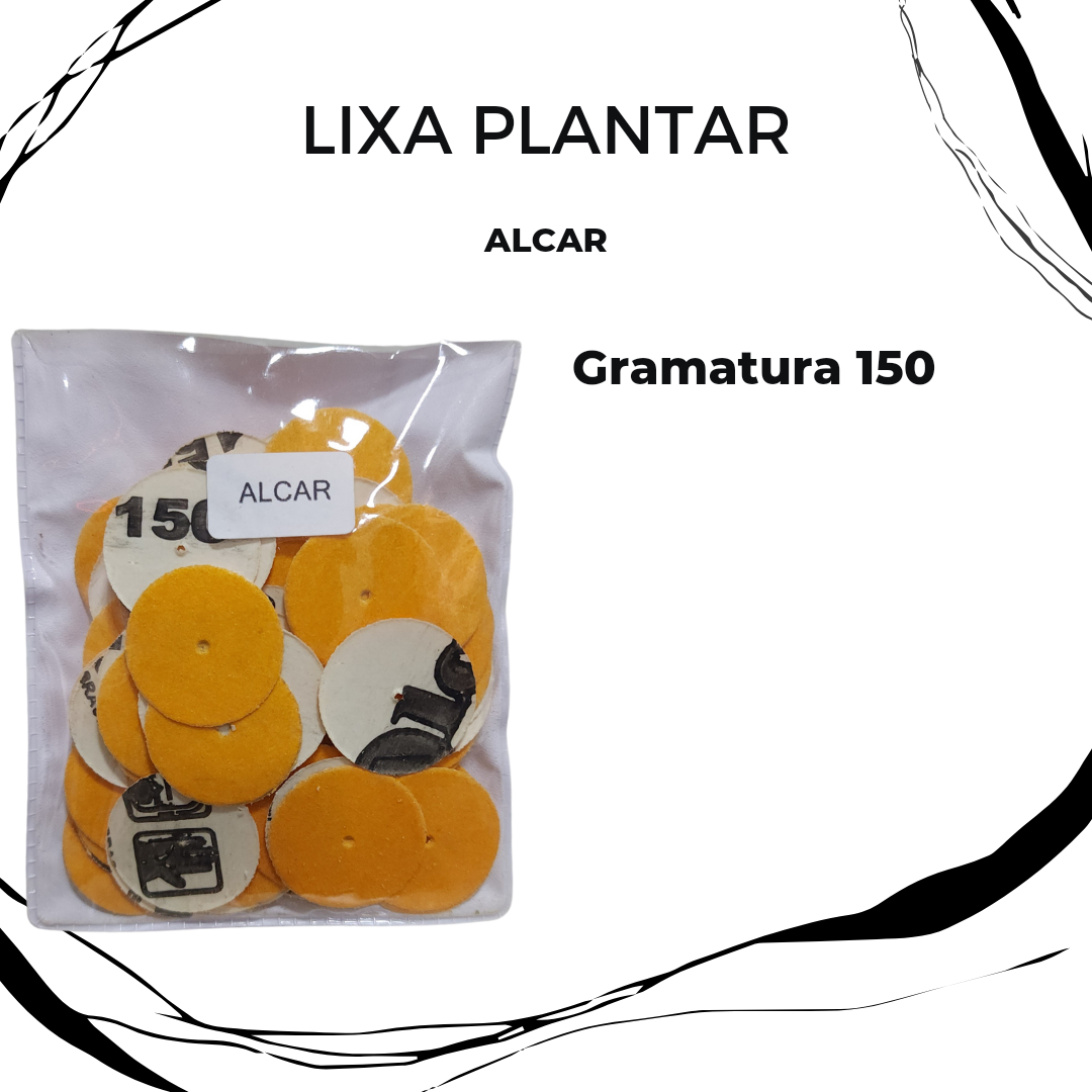 Lixa plantar (GR 150) Alcar - Pacote com 100 unidades