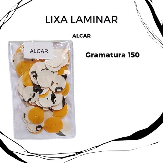 Lixa Laminar (GR 150) Alcar - Pacote com 100 unidades