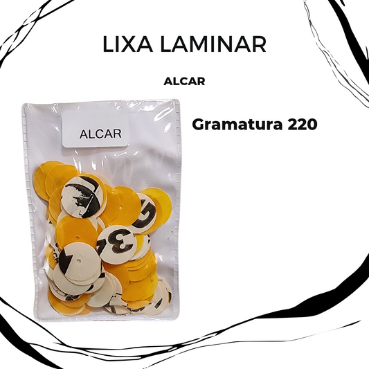 Lixa Laminar (GR 220) Alcar - Pacote com 100 unidades