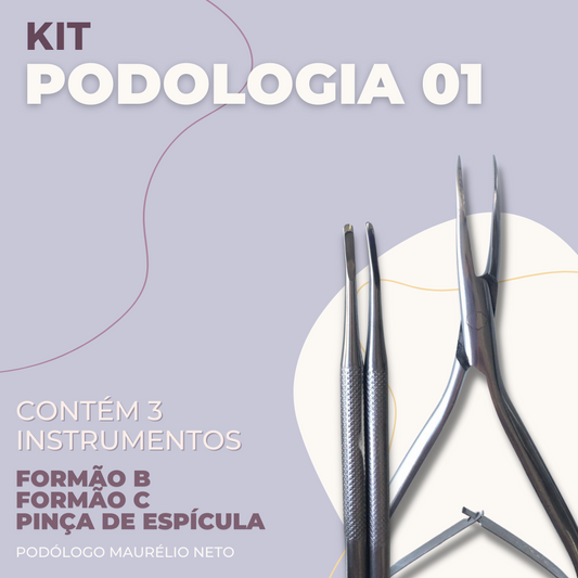 Kit Podologia -(2) Formões Thimon e (1)Pinça de Remoção de Espícula