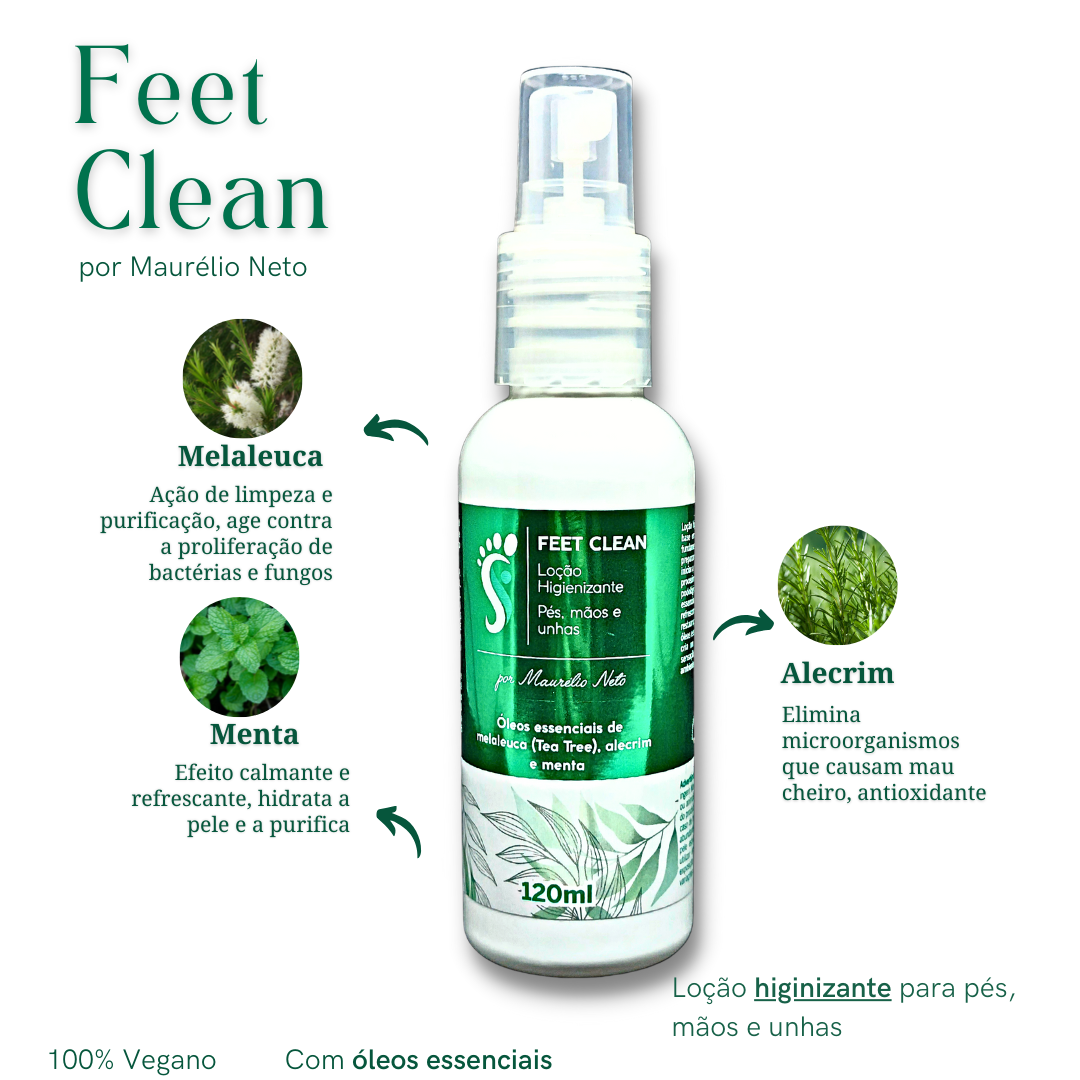 KIT MINI LOÇÕES FEET CLEAN E DERMO SOLUTION 120 ML