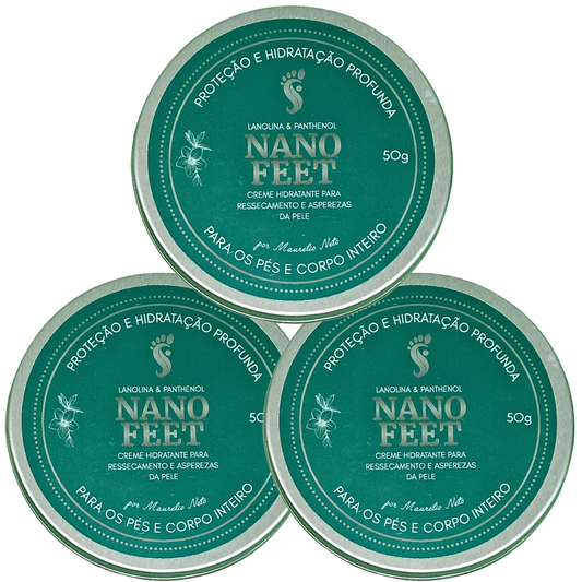 NANOFEET CREME PARA RACHADURAS E RESSECAMENTOS (3) UNIDADES