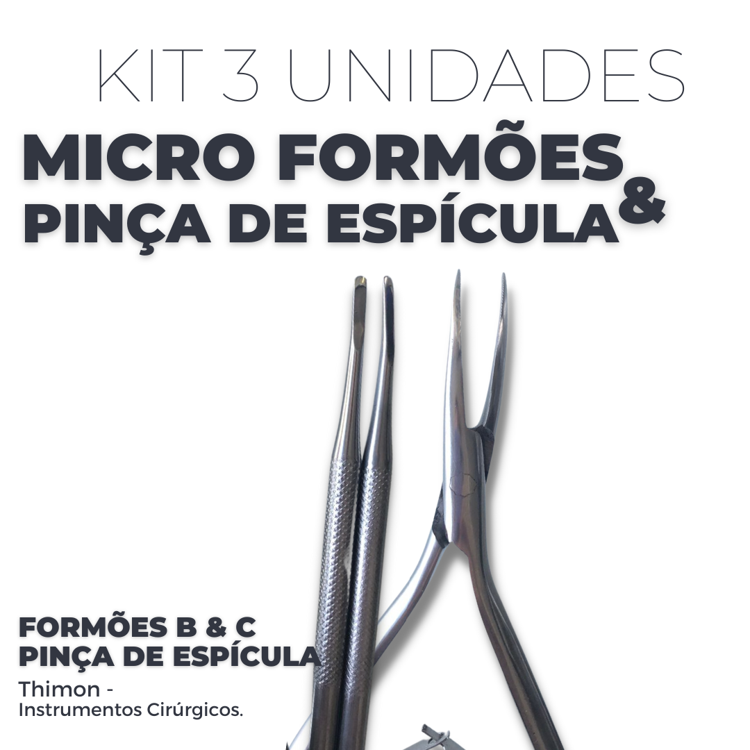 KIT PODOLOGIA (2)FORMÕES B E C (1) PINÇA DE ESPÍCULA