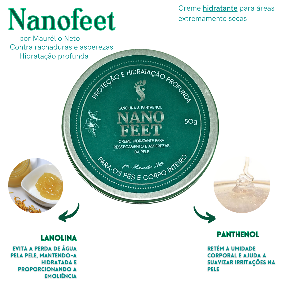 NANOFEET CREME PARA RACHADURAS E RESSECAMENTOS