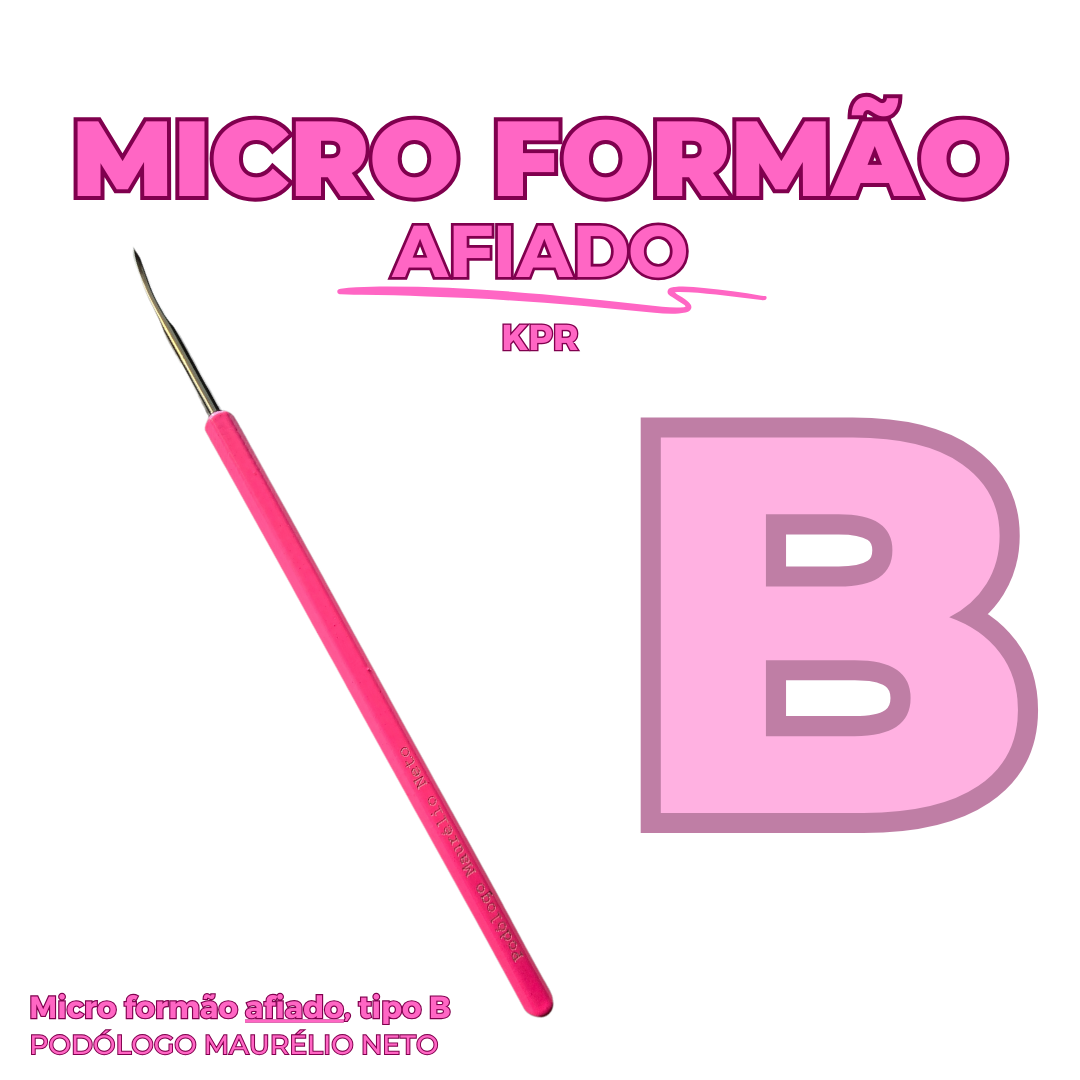 Micro Formão Modificado - Tipo B - Afiado (KPR) Rosa pink