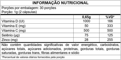 FORTINUTRY IMUNE SUPLEMENTO DE VITAMINAS E MINERAIS C D Z S E