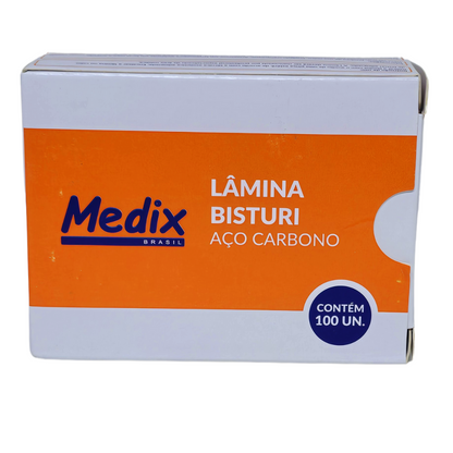 LÂMINA DE BISTURI (21) CAIXA COM 100 UNIDADES - Medix