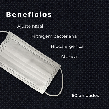 MÁSCARA DESCARTÁVEL GRAVATA (TRIPLA)