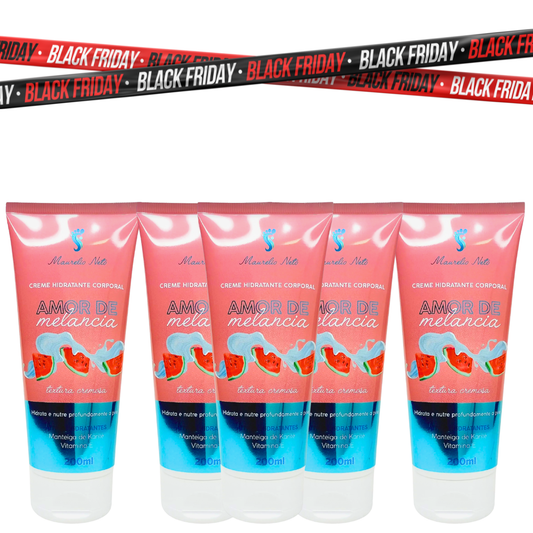 AMOR DE MELANCIA CREME HIDRATANTE CORPORAL - 200ml (5) UNIDADES