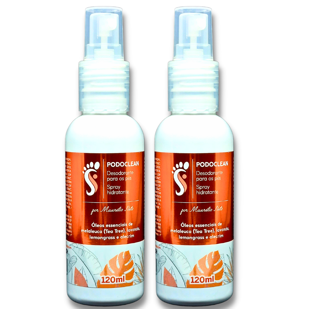 PODOCLEAN DESODORANTE PARA OS PÉS E CALÇADOS 120 ML (2) UNIDADES