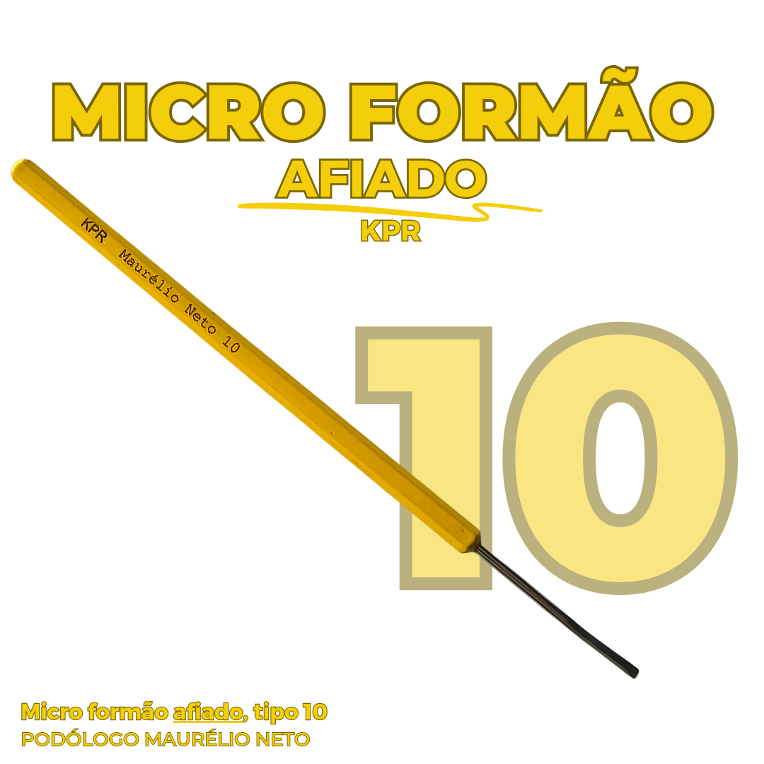 Micro Formão Modificado - Tipo 10 - Afiado Kpr Amarelo ouro