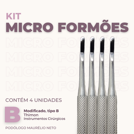 Kit Micro Formão Modificado tipo B -Thimon 4 Unidades
