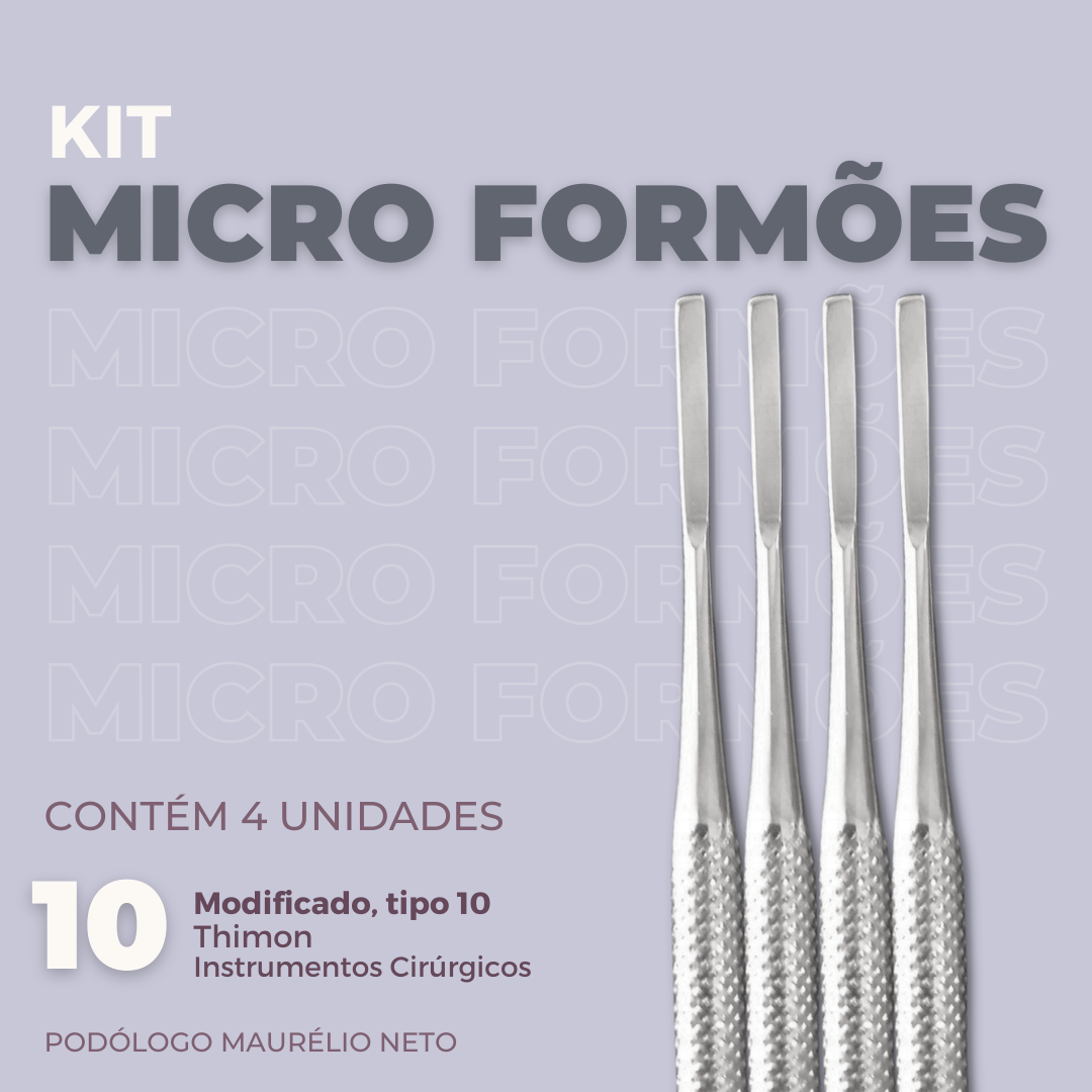 Kit de Micro Formão Modificado Tipo 10 - 4 unidades