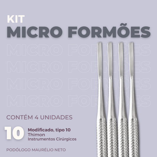 Kit de Micro Formão Modificado Tipo 10 Thimon - 4 unidades