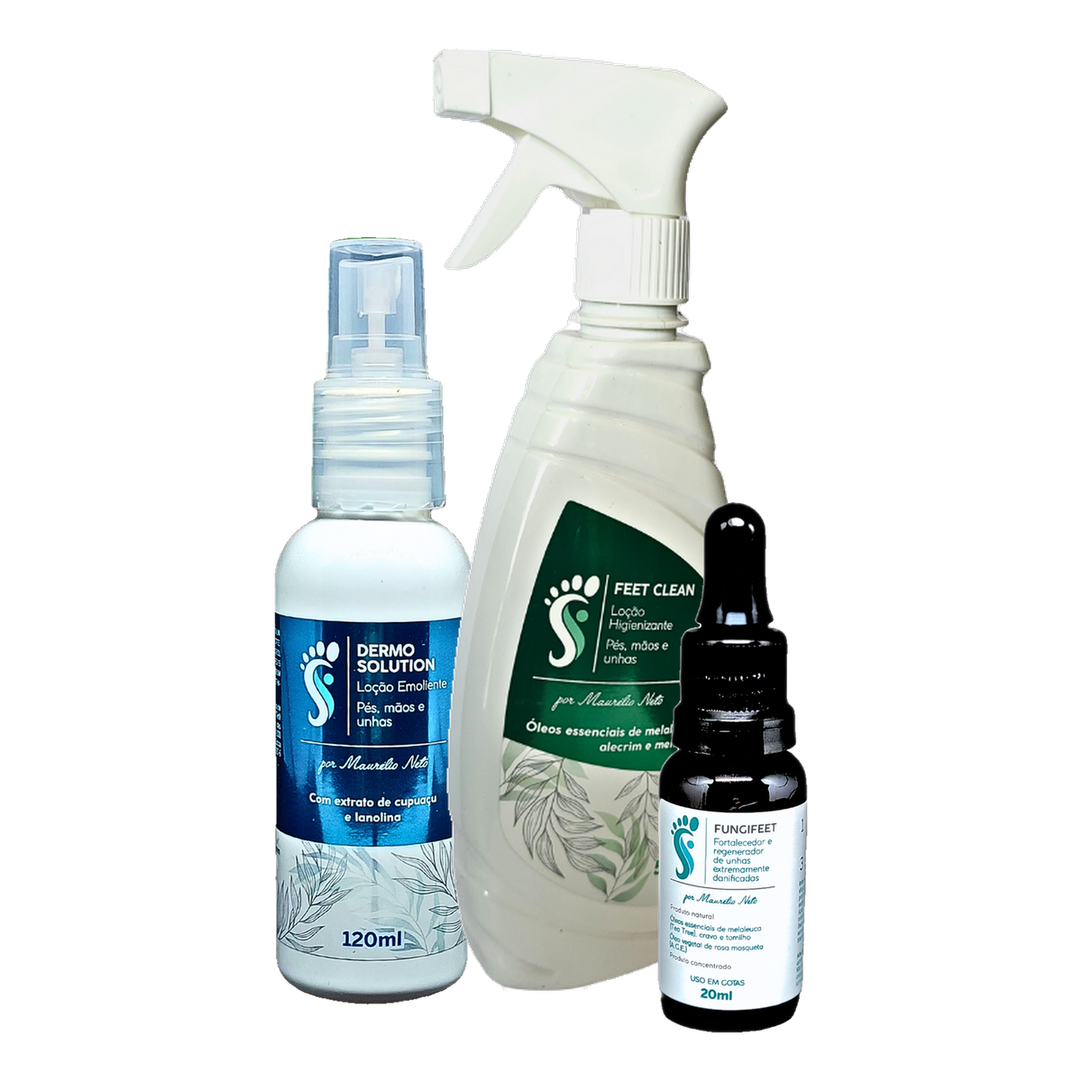 Kit Antifúngico Total — Fungifeet + Feet Clean + Dermo Solution
