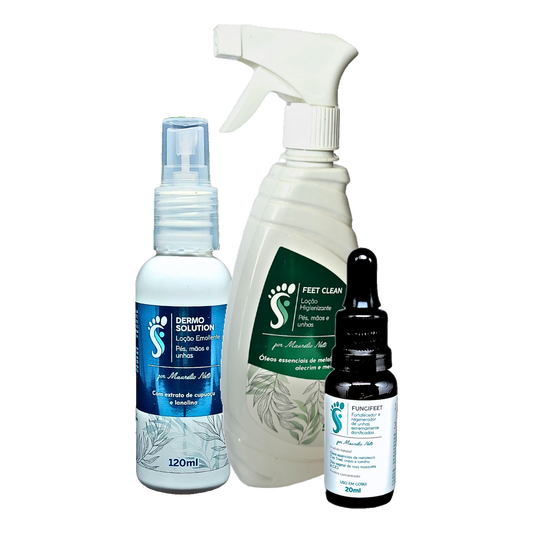 Kit Antifúngico Total — Fungifeet + Feet Clean + Dermo Solution