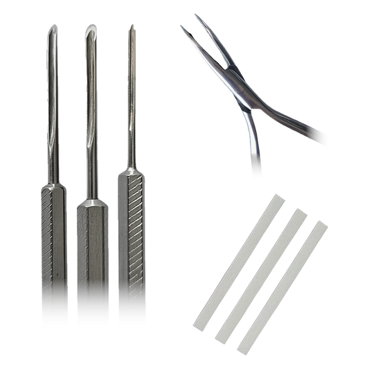 Kit Onicocriptose Completo — 3 Goivas + Pinça de Espícula + Fibra de Memória Molecular