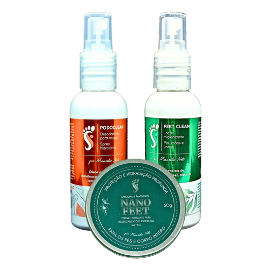 Kit Pele Saudável — Nanofeet + Podoclean + Feet Clean
