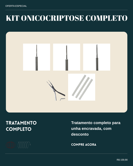 Kit Onicocriptose Completo — 3 Goivas + Pinça de Espícula + Fibra de Memória Molecular