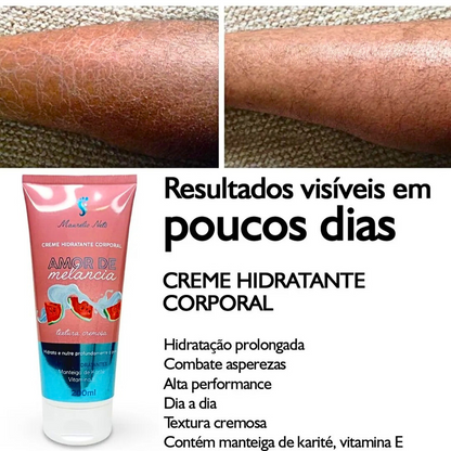 AMOR DE MELANCIA CREME HIDRATANTE CORPORAL - 200ml (10) UNIDADES