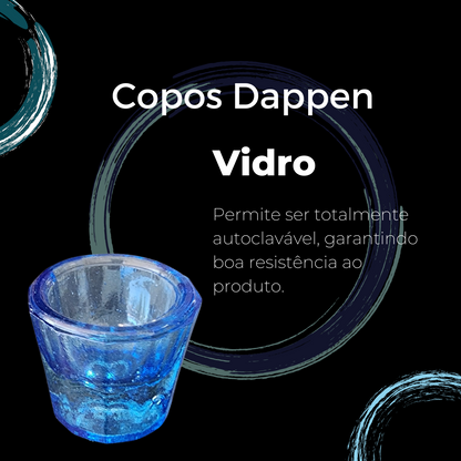 Pote Dappen Colorido - Vidro Azul (Oferta)