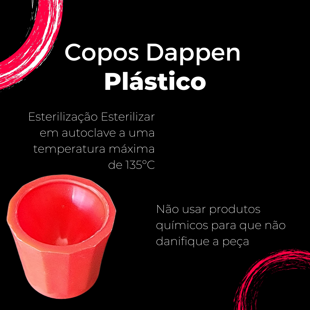 Pote Dappen Colorido - Plástico Cor Vermelho